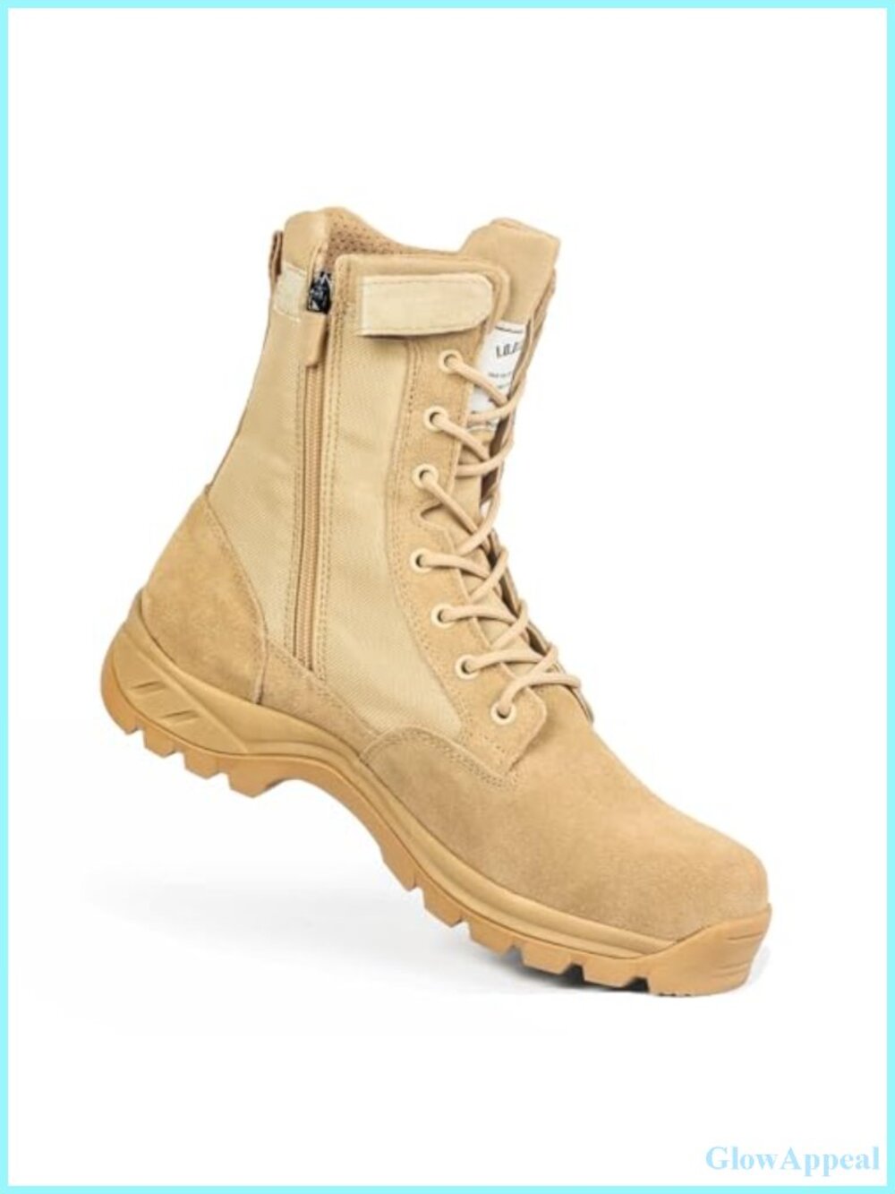 Military Tactical Boots Side Zipper Puncture Resistant Suede Hiking